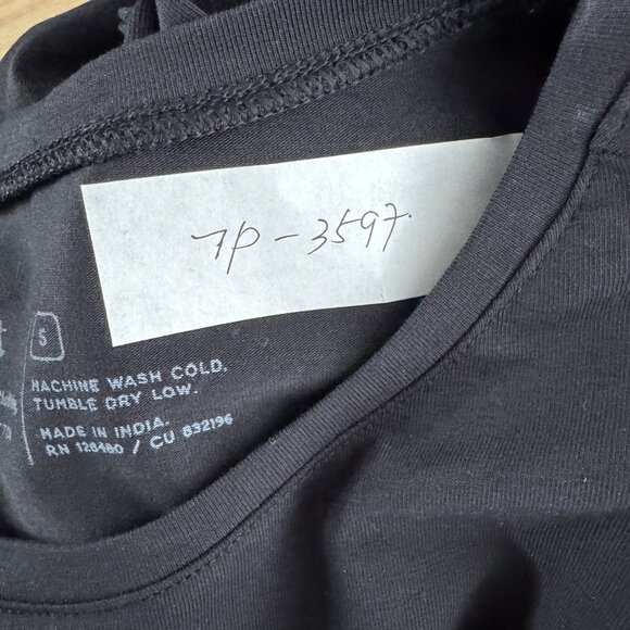 Pact Tee Shirt Top Small Long Sleeve Black Organic Cotton Blend NWT TP-3597 - Picture 2 of 7